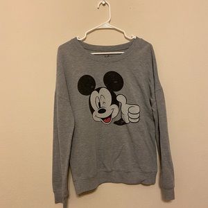 gray long sleeve top
